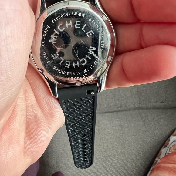 Michele Classic Leather silver watch main image 8